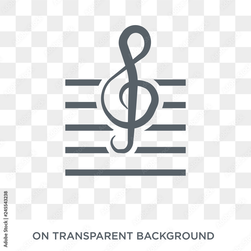 Poster g clef icon. g clef design concept from entertainment collection. simple element vector illustration