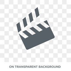Fototapeta premium Clapboard icon. Clapboard design concept from Entertainment collection. Simple element vector illustration on transparent background.
