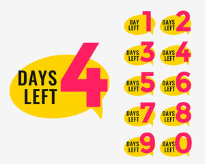 days left promotional banner for marketing