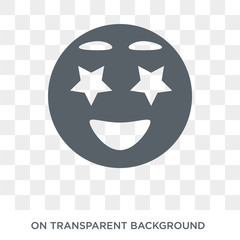 Surprise emoji icon. Surprise emoji design concept from Emoji collection. Simple element vector illustration on transparent background.