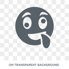 Stupid emoji icon. Stupid emoji design concept from Emoji collection. Simple element vector illustration on transparent background.