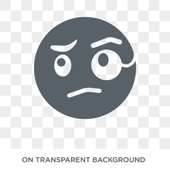 Monocle emoji icon. Monocle emoji design concept from Emoji collection. Simple element vector illustration on transparent background.