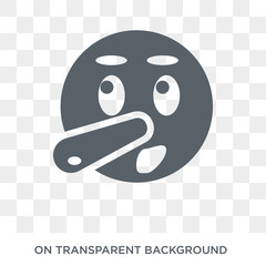 Liar emoji icon. Liar emoji design concept from Emoji collection. Simple element vector illustration on transparent background.