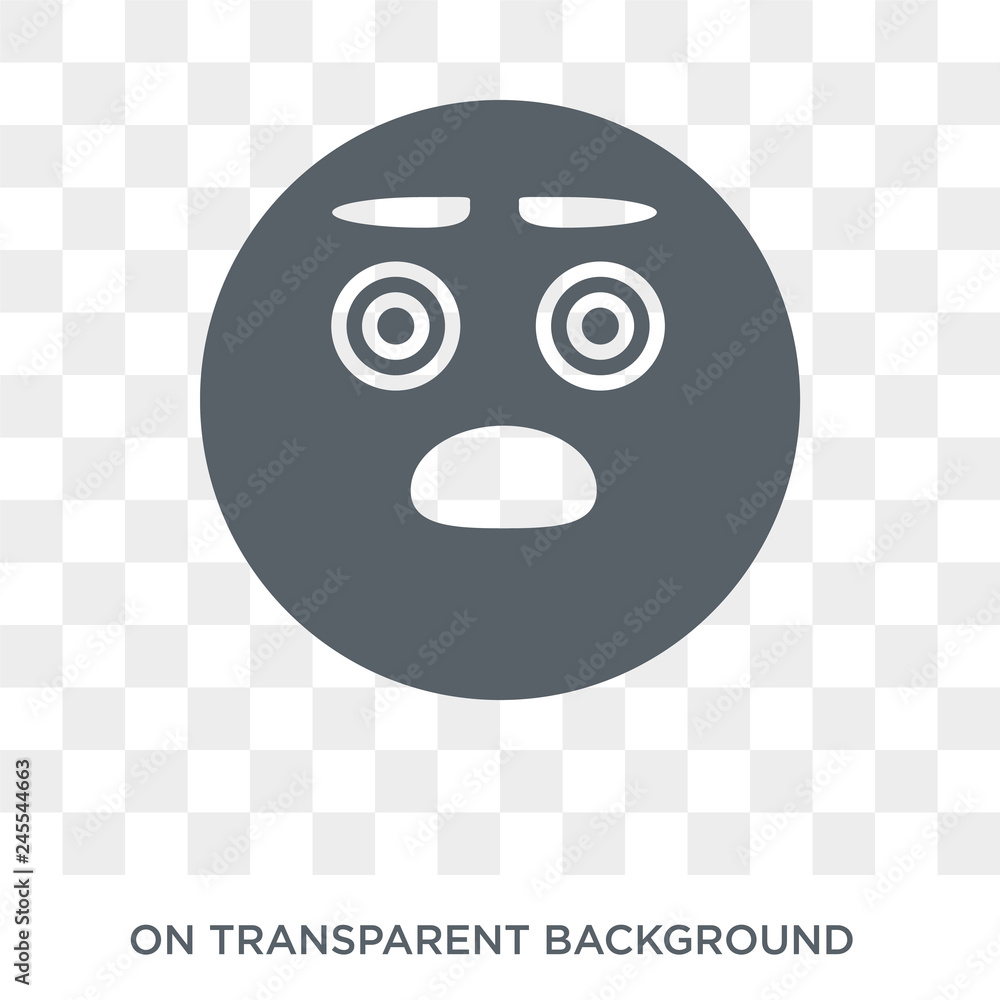 Poster dizzy emoji icon. dizzy emoji design concept from emoji collection. simple element vector illustrati
