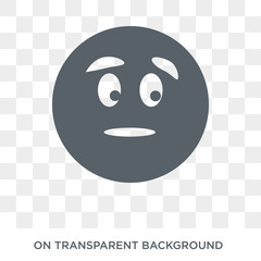 Fototapeta premium Bored emoji icon. Bored emoji design concept from Emoji collection. Simple element vector illustration on transparent background.