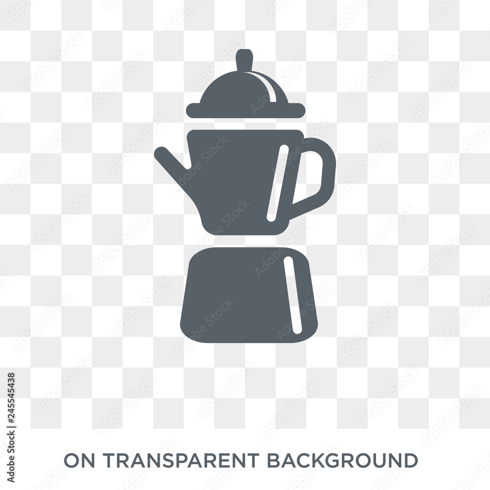 Poster percolator icon. trendy flat vector percolator icon on transparent background from electronic device