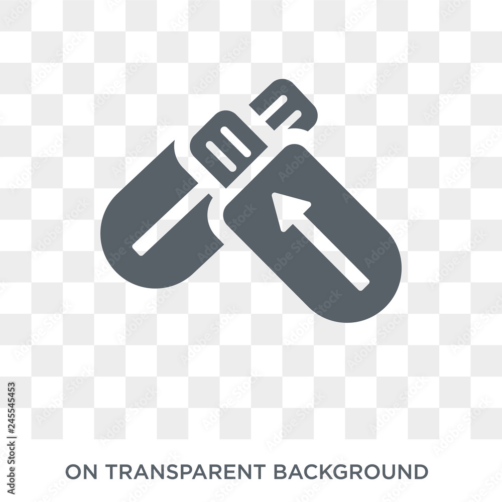 Poster pendrive icon. trendy flat vector pendrive icon on transparent background from electronic devices co