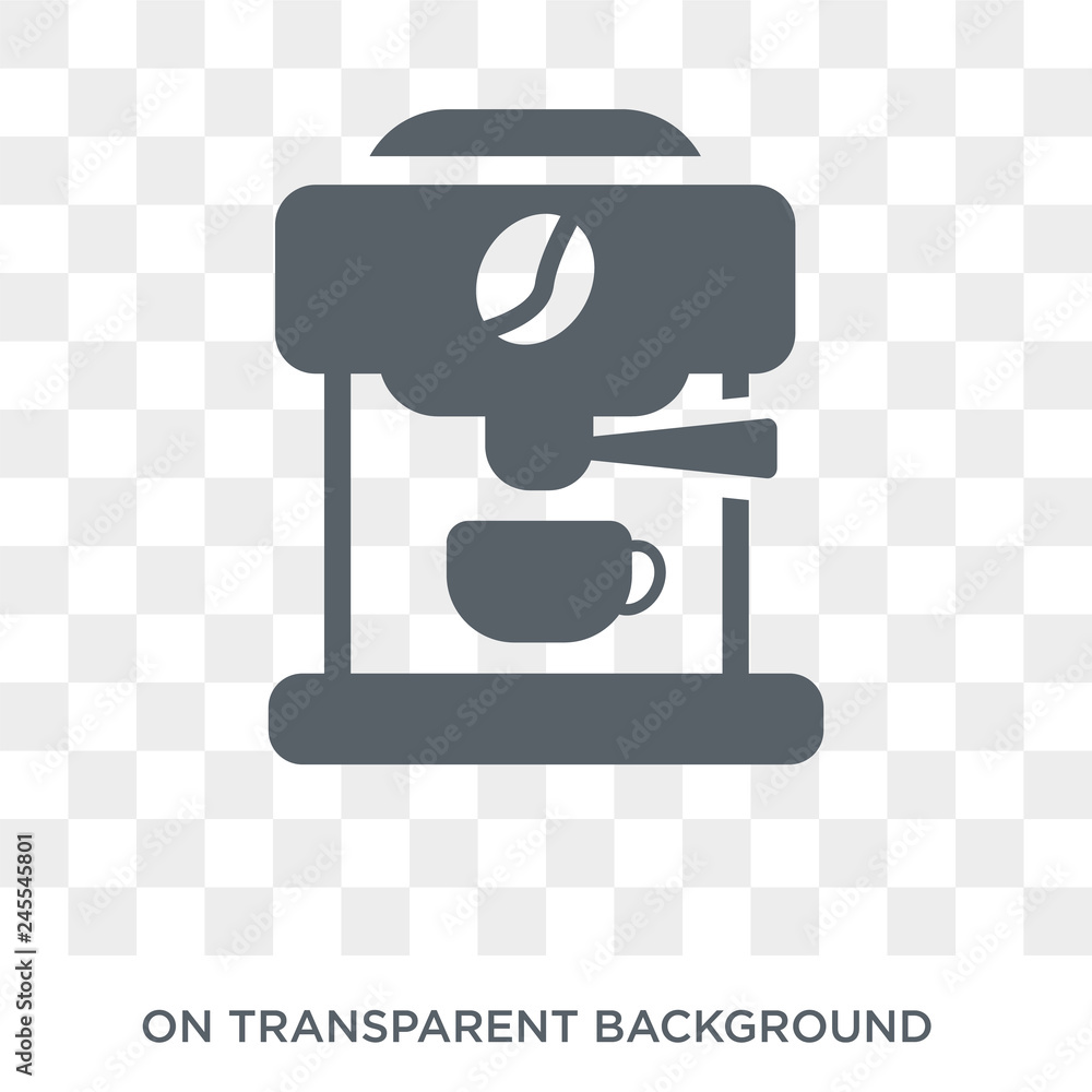 Poster espresso maker icon. trendy flat vector espresso maker icon on transparent background from electroni