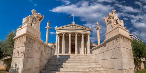 Exterior view of the Academy of Athens, Greece
