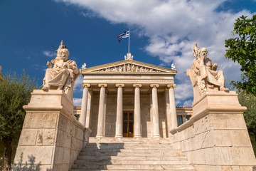 Fototapeta na wymiar Exterior view of the Academy of Athens, Greece