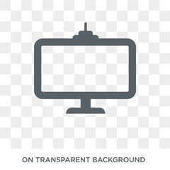 Television icon. Television design concept from Electronic devices collection. Simple element vector illustration on transparent background.