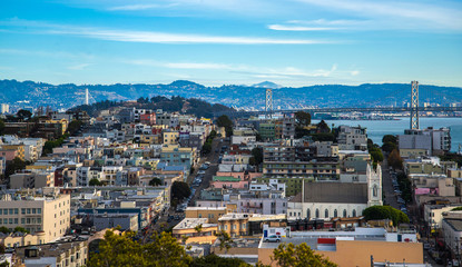 Fototapeta premium San Francisco City Downtown general view, California