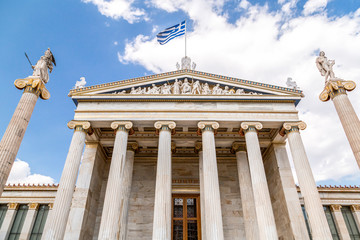 Naklejka premium Exterior view of the Academy of Athens, Greece
