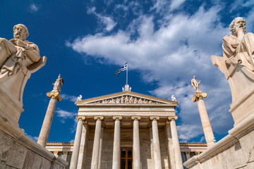 Exterior view of the Academy of Athens, Greece