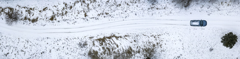 Winter car on snow 