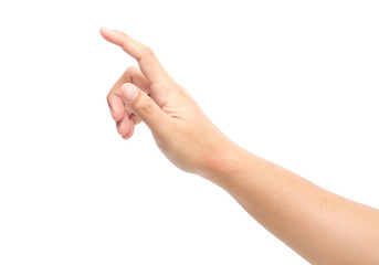 Hands showing touch gestures with the index finger.