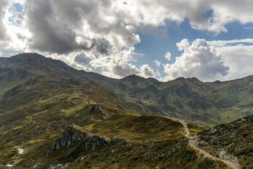 Trekking in Summer Alps landscape of Tyrol