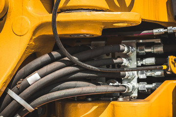 Caterpillar tractor at the exhibition