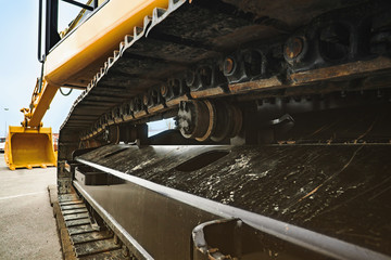 Obraz premium new tractor at the exhibition