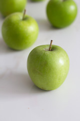 green apples closeup.