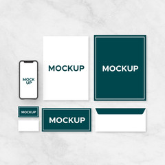 Stationery branding mockup vector 