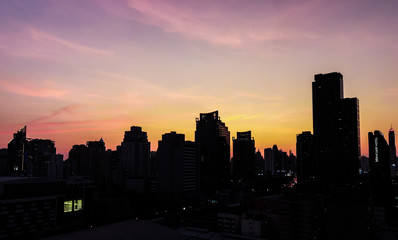 Fototapeta na wymiar Bangkok dusk