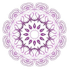 Light purple color mandala decoration. Vector illustration. Tribal ethnic fashion motif for paper, textile.