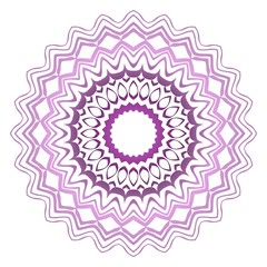 Light purple color mandala decoration. Vector illustration. Tribal ethnic fashion motif for paper, textile.