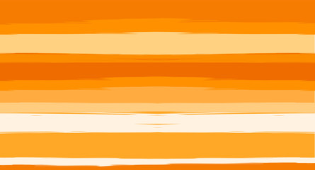 Orange, Brown Lines Seamless Summer Pattern, Vector Watercolor Sailor Stripes. Retro Vintage Grunge Fabric Fashion Design Horizontal Brushstrokes. Simple Painted Ink Trace, Geometric Cool Autumn Print