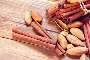 almonds and cinnamon