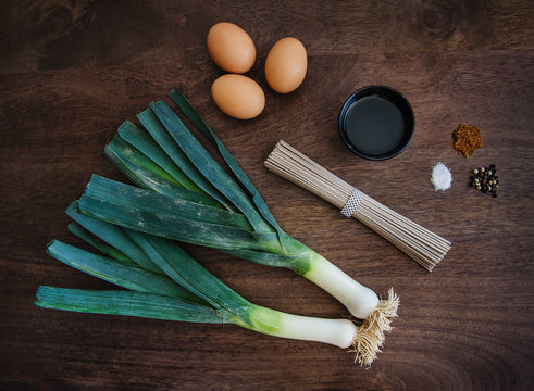 Ingredients for Bhutanese buckwheat noodles