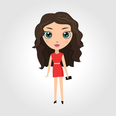 beautiful girl in dress