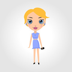 beautiful girl in dress