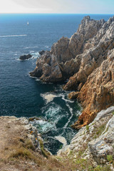 Seascape at Pointe de Pen Hir in Brittany, France.