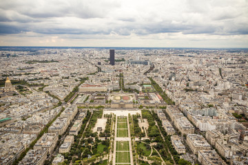 Champ de Mars Park vom Eiffelturm, Paris, Frankreich