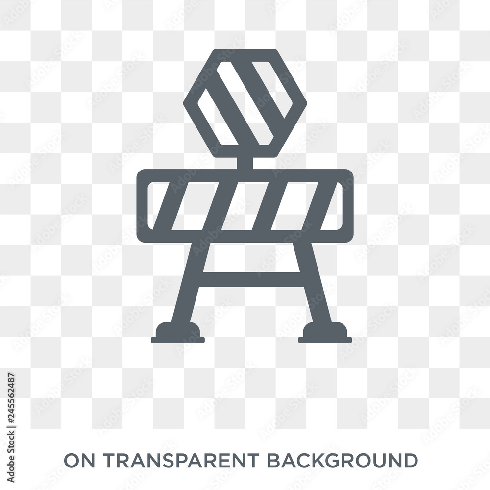 Poster stopping icon. trendy flat vector stopping icon on transparent background from construction collecti
