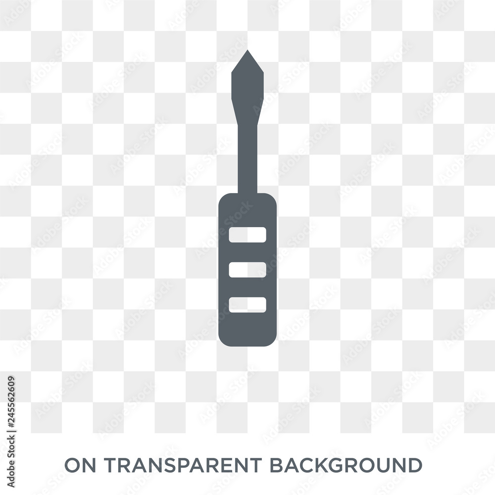 Poster screwdriver icon. trendy flat vector screwdriver icon on transparent background from construction co