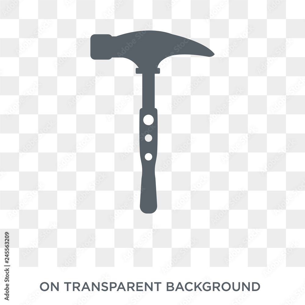 Aufkleber hammer icon. trendy flat vector hammer icon on transparent background from construction collection. 