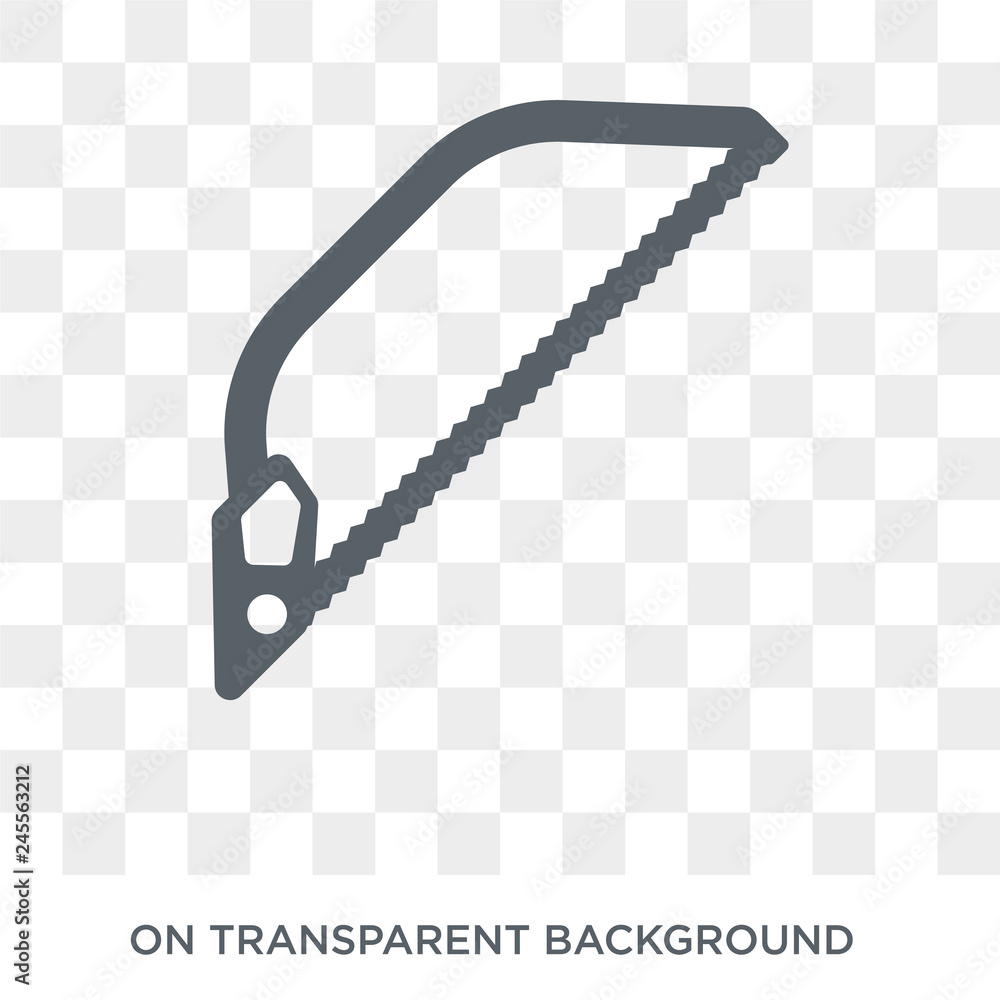 Aufkleber hacksaw icon. trendy flat vector hacksaw icon on transparent background from construction collection