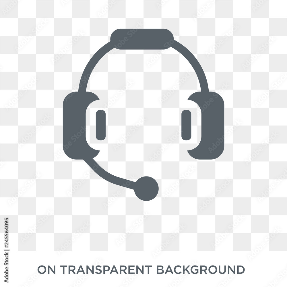 Poster headset icon. headset design concept from communication collection. simple element vector illustrati