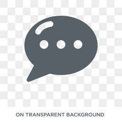 Chat bubble icon. Chat bubble design concept from Communication collection. Simple element vector illustration on transparent background.