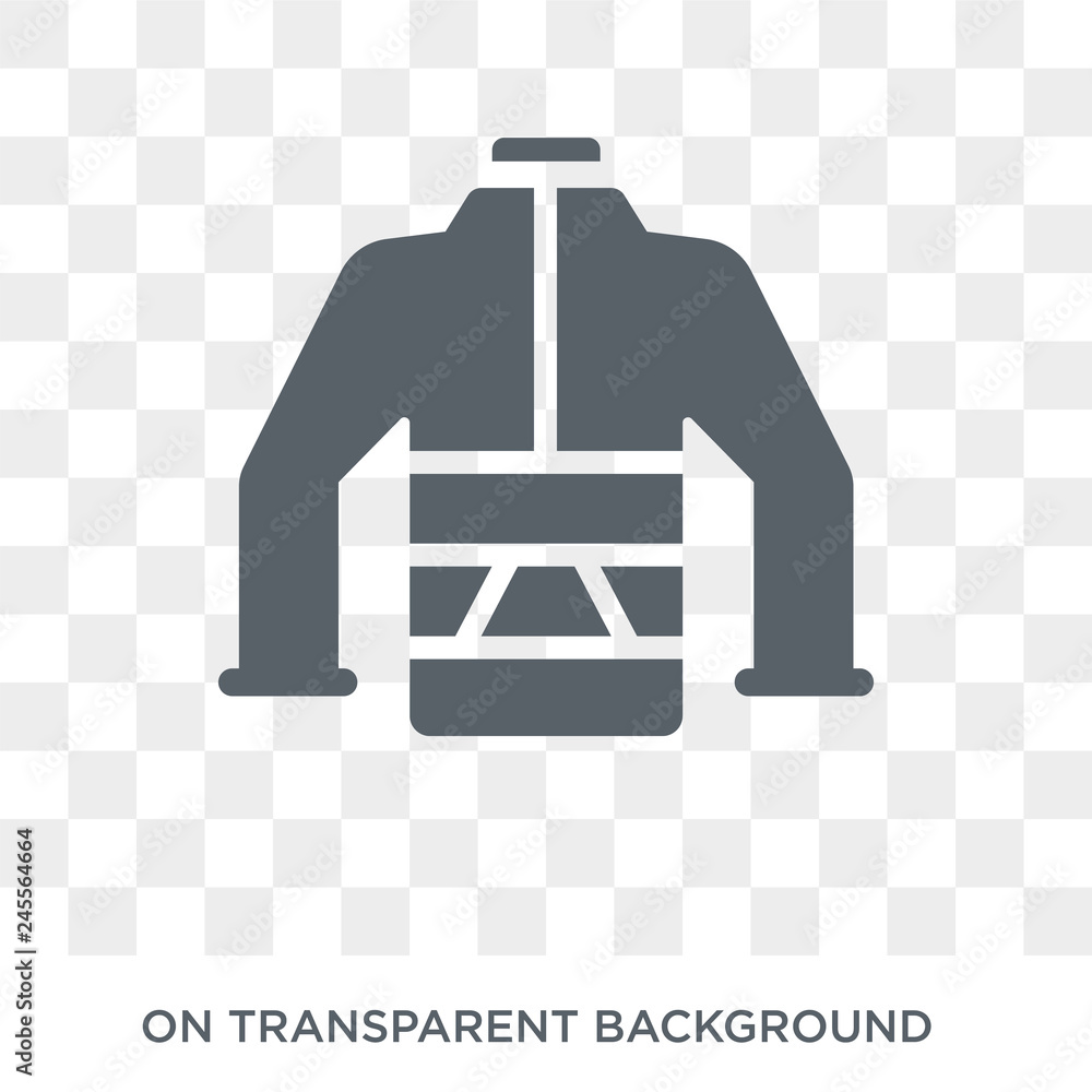 Poster puffer jacket icon. puffer jacket design concept from puffer jacket collection. simple element vecto