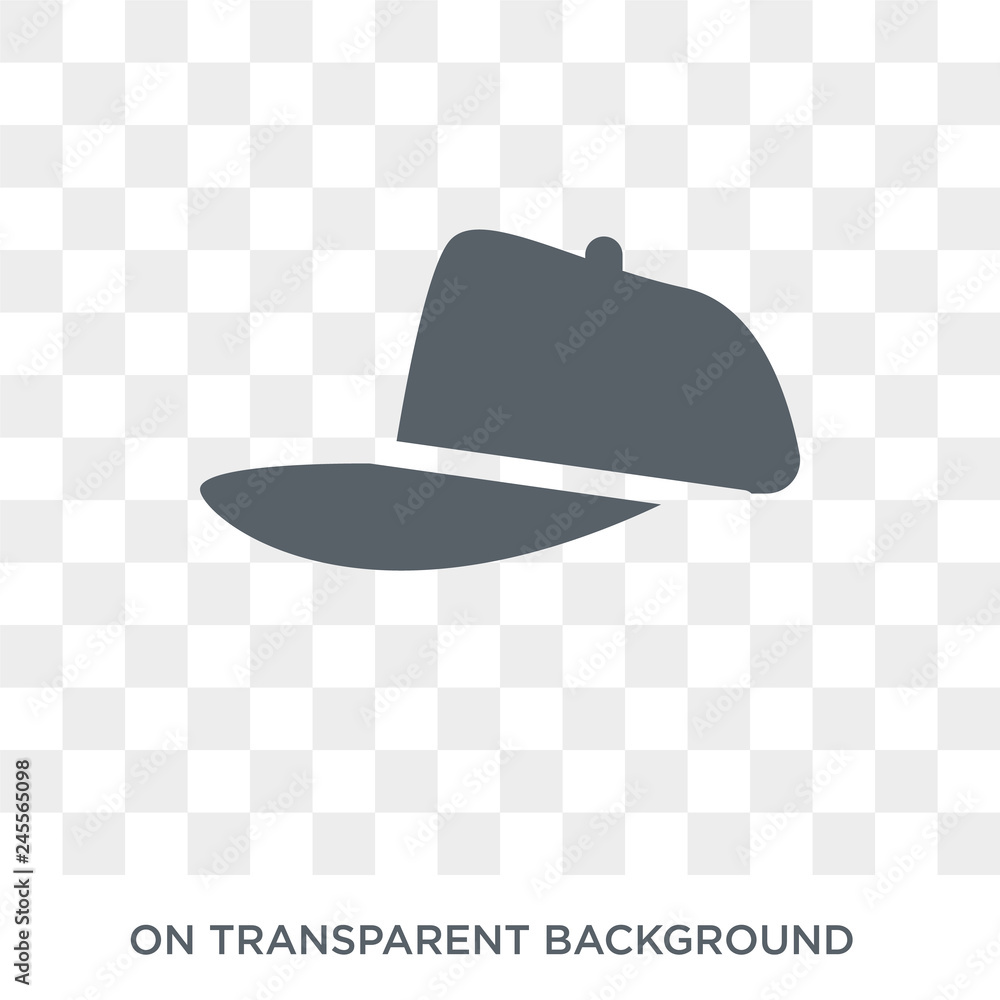 Poster cap icon. cap design concept from collection. simple element vector illustration on transparent back