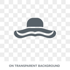 Bowler icon. Bowler design concept from Clothes collection. Simple element vector illustration on transparent background.