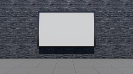 One blank billboard