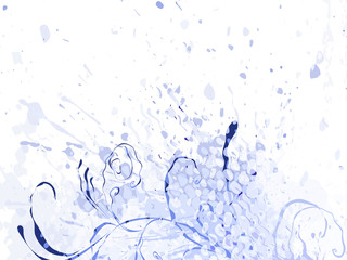 Naklejka premium Floral grunge background. Vector EPS10 without gradient with transparency. Place for text. Nature ecology theme. Background for presentation. Vector graphic wallpaper.