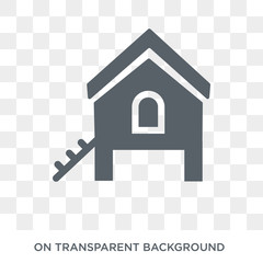 Chicken coop icon. Chicken coop design concept from Agriculture, Farming and Gardening collection. Simple element vector illustration on transparent background. © t-vector-icons