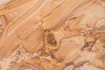 Detail - gelber Kalkstein - Bouddi Nationalpark