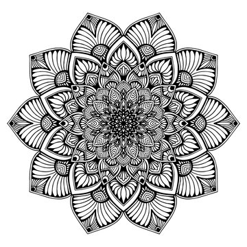 Mandalas for coloring  book. Decorative round ornaments. Unusual flower shape. Oriental vector, Anti-stress therapy patterns. Weave design elements. Yoga logos Vector.