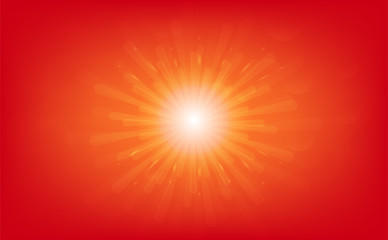 Sun rising, Stars burst, light rays shiny effect, abstract background vector illustration